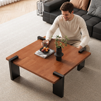 Table basse en bois massif, table basse moderne pour salon, table centrale en bois, mobilier contemporain pour la maison, vente en gros OEM ODM