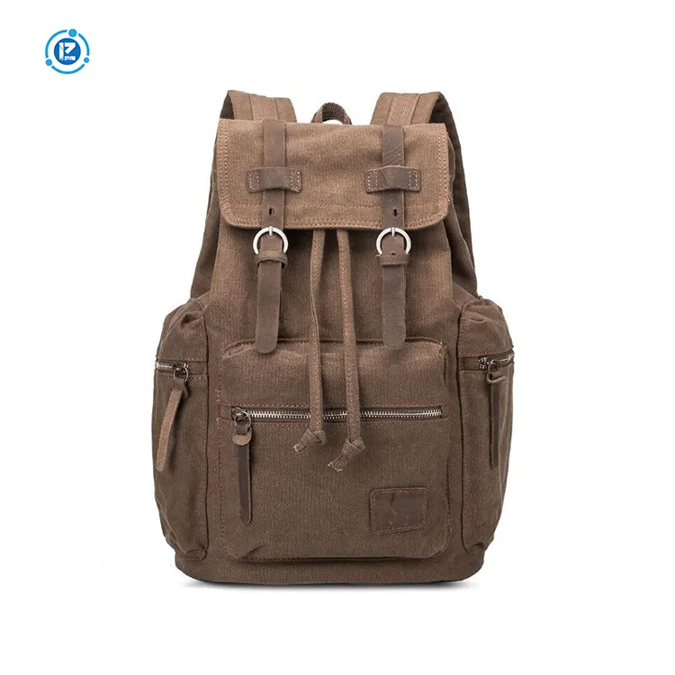 Top Verkoop 15.6 Inch Laptop Zakenrugzak Canvas Schooltas Voor Mannen