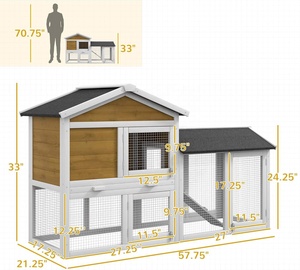 Cage de luxe pour animaux de course en plein air, poulailler et lapin pour élevage de lapins, fournitures pour petits animaux - Product Image 4