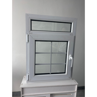 UPVC-Aluminium-Legierung Drehkippfenster Maßgefertigt Doppelt Gehärtetes Isolierglas Schalldicht Hurrikan- und Einschlagsicher mit Gitter für Villa und Küche