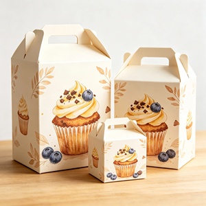 Cajas de embalaje para donuts de panadería, venta al por mayor, personalizadas, impresas, ecológicas, desechables, de papel, para donuts, muffins, galletas - Product Image 1