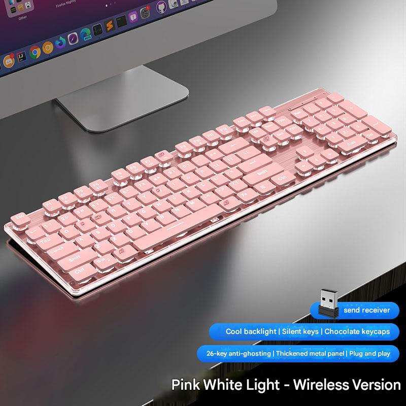 Cherry Blossom Pink [Wireless White Light Keyboard]