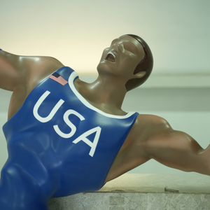 Personnalisée de haute qualité <span class=keywords><strong>NBA</strong></span> USA OEM ODM moderne intérieur artisanat dessin animé Sport athlète basketteur en fibre de verre statue sculpture - Product Image 5