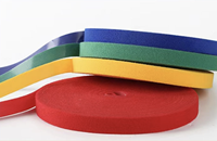 Bande auto-adhésive élastique multicolore 100 % nylon personnalisée pour fixation, avec boucle non enduite et rouleau de fermeture auto-agrippante double face