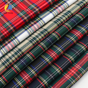 Vải kẻ caro nhuộm sợi kiểu cổ điển bán chạy, 98% polyester, 2% spandex, vải tuýt kẻ caro nhuộm sợi dùng cho đồng phục học sinh - Product Image 1