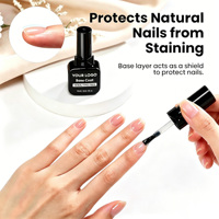 Base Coat UV LED OEM sans HEMA ni TPO, formule douce et respectueuse des ongles sensibles, protège les ongles naturels, gel de base non toxique 15ml