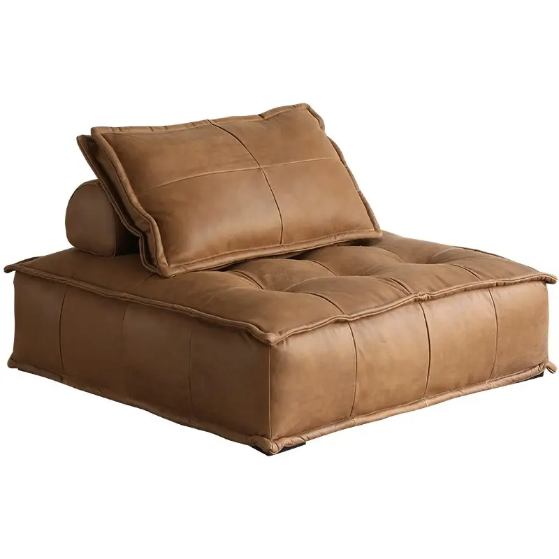 Bean curd Block vải Ý lười sofa đơn đôi công nghệ vải phòng khách nhỏ kết hợp sofa vuông Tatami