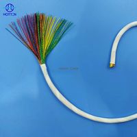 Câble micro-coaxial Hotten 242X38AWG OD=11.5mm pour sonde d'échographie médicale, certifié ISO13485, cuivre plaqué argent