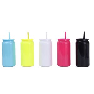 New 16oz Colorful Mason Jar 304 Stainless Steel Vacuum Insulated <b>Cup</b> <b>Straw</b> High-value High-temperature Resistant Outdoor Use - Product Image 4