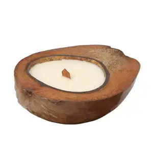 Экологически чистые соевые восковые свечи в натуральной кокосовой чаше ароматические свечи Кокосовая Скорлупа для свадебного украшения