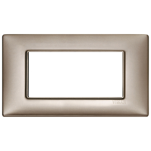 Plaque d'interrupteur mural Vimar, nickel perlé, 15x9,3 cm, rectangulaire - Product Image 1