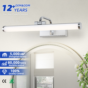 Lampe de chevet réglable pour œuvres d'art, peinture, décoration intérieure, villa, éclairage mural LED pour miroir, éclairage artistique argenté pour photos - Product Image 1