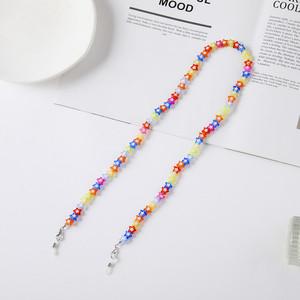 Masque étoile en acrylique et chaîne de lunettes, étoile pentagonale colorée, style européen et américain, accessoire frais et doux pour enfants - Product Image 3