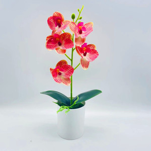 Orchidée Phalaenopsis Artificielle en Soie, Plante Artificielle Faite à la Main, Décoration de Mariage, Ornement - Product Image 1