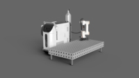 Bras robotisé six axes DONSIN Robot Cobot pour soudage avec PLC et alimentateur de fil motorisé, performance de soudage laser stable