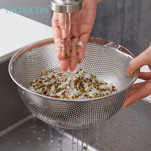 Nouveau passoire de <span class=keywords><strong>cuisine</strong></span> en acier inoxydable 304 avec fonction de drainage, compatible lave-vaisselle et four - Product Image 2