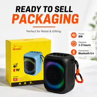 Mini enceinte portable sans fil RGB avec sangle de suspension, basses profondes, petite enceinte d'extérieur pour la revente