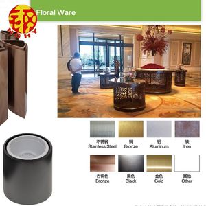 Street square Stainless Steel Vase <strong>Garden</strong> Custom Size Brushed Stainless Flower Trough - Product Image 2