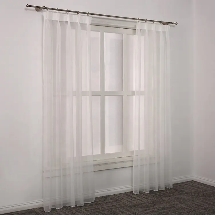 Yongshun new design transparent voile sheer curtains window fashion