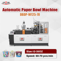 Machine automatique de production de bols en papier jetables pour soupes et gâteaux, vitesse de production de 60-70 pièces/min, petite machine de formage de bols en papier à bas prix