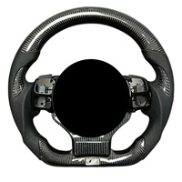 Volant sport en fibre de carbone noir personnalisé par J Auto Factory, cuir perforé pour Lexus