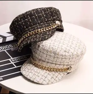 Hot Sale Fashion Women Berets Plaid Design Beret Hat for Women Little fragrant hat