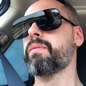 Nouveautés 2020, lunettes de soleil tendance vintage unisexes, lunettes de soleil carrées surdimensionnées, résistantes au vent, UV400 - Product Image 1