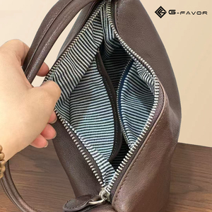 Casual Simple Elegant Women Genuine Leather Bags Soft Cowhide Shoulder Bags Vegetable <strong>Tanned</strong> Leather <strong>Handbags</strong> - Product Image 6