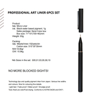 Stylo technique de dessin de haute qualité, encre imperméable, marqueur fineliner pour le design