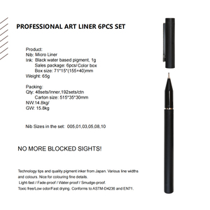 Stylo technique de dessin de haute qualité, encre imperméable, marqueur fineliner pour le design - Product Image 5