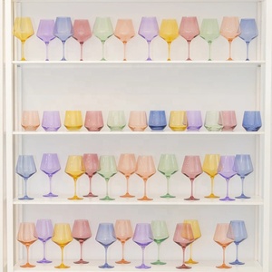 Lunettes <span class=keywords><strong>à</strong></span> vin avec tige différentes, colorées, pour la maison, mariage, vente en gros, unités - Product Image 1