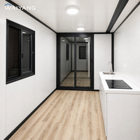 Maison conteneur préfabriquée complète et extensible de 20, 30 ou 40 pieds avec salle de bain, maison pliable modulaire