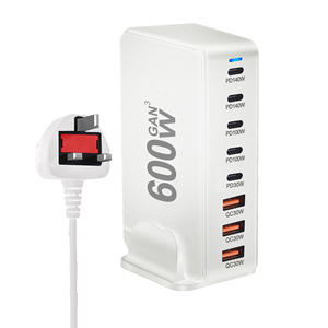 Enchufe portátil más <span class=keywords><strong>barato</strong></span> de 600W para pared de teléfono móvil, cable Premium completo, teléfono móvil inteligente Gan, estación de carga Usb rápida tipo C - Product Image 6