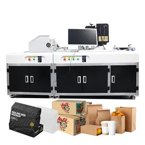 One Pass Carton Packing Printer A3 A4 Width Kraft Paper Bag Corrugated Box Single Pass Inkjet Digital Printer