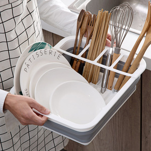 Égouttoir à <span class=keywords><strong>vaisselle</strong></span> pliable Portable pour Camping en plein air pliable PP étendoir ensemble organisateur pour <span class=keywords><strong>vaisselle</strong></span> - Product Image 4