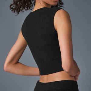 Camisetas sin Mangas para Mujer al por Mayor, OEM, Personalizadas, Cómodas, Cuello Redondo, Blancas, Lisas - Product Image 2