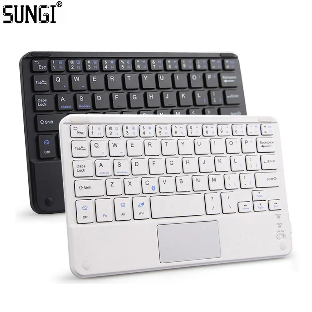 Portable Tablet Keyboard Bluetooths Wireless Touchpad with Leather Case Lightweight 7 9 10 inch for iPad iPhone