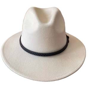 Chapeau en feutre 100 % laine australienne A112003, logo personnalisé, style décontracté, large bord, chapeau jazz unisexe pour hommes et femmes - Product Image 1