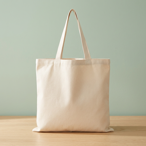 Sac fourre-tout fait main 14 x 16 pouces, lot de 5, en coton uni avec bandoulière courte de 24 pouces, blanc cassé/naturel, taille pratique pour un usage quotidien - Product Image 2
