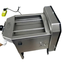 Professionele gemotoriseerde elektrische plantain- en bananenchips snijmachine met roestvrijstalen messen voor de voedingsindustrie