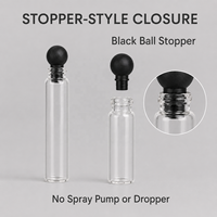 Botol Sampel Parfum Kaca Kosong Grosir 0.5ml 1ml 2ml 3ml Botol Tester Aroma dengan Penutup Bola Hitam
