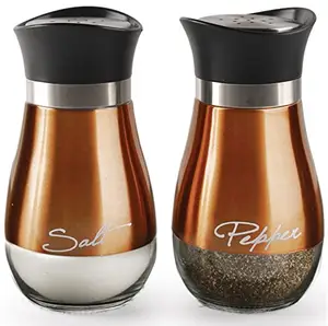 Stainless steel seasoning glass jar container 120ml salt and pepper shaker spice jars glass