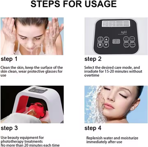 Terapi lampu merah untuk wajah 7 In 1 warna, alat perawatan kulit wajah Led hidraskincare masker tangan leher tubuh, alat terapi lampu Led Pdt - Product Image 5