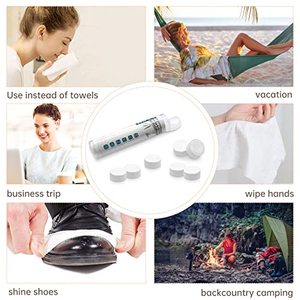 Khăn lau nén, khăn, hoặc máy tính bảng giấy vệ sinh nhỏ gọn, cho du lịch, nhà, các hoạt động ngoài trời (hộp đựng tiện lợi) - Product Image 5