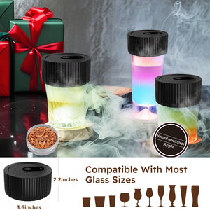Kit de Ahumador de Cócteles de Plástico al por Mayor de Fábrica, Moderno, Capacidad de 350ml, Múltiples Tapas de Madera para Whisky y Bebidas - Product Image 2