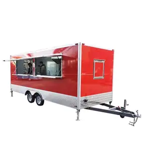 Custom Dining Car Concession Catering Food Trailer Usa Ice Cream Hotdog Food Cart Square Mobile Food Truck