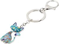 Porte-clés créatif en alliage de zinc avec pendentif animal de dessin animé, accessoires de sac étanches DIY, breloques pour sacs à main et voitures pour femmes