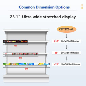 Thông minh Bán lẻ kỹ thuật số LED hiển thị Kệ SDK trong nhà cho siêu thị Kệ cạnh Stretch Bar loại LCD hiển thị cho trung tâm mua sắm - Product Image 5