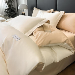 Ropa <strong>De</strong> <strong>Cama</strong> Customized Wholesale Luxury Star Hotel king Queen Size Plain White Soft Warm Comforter Quilt Cover 4pcs Bedding Set - Product Image 3