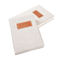 Carnet de bien-être personnalisé en lin, cadeau, livraison rapide, couverture rigide avec impression d'affirmations, livre en tissu et logo